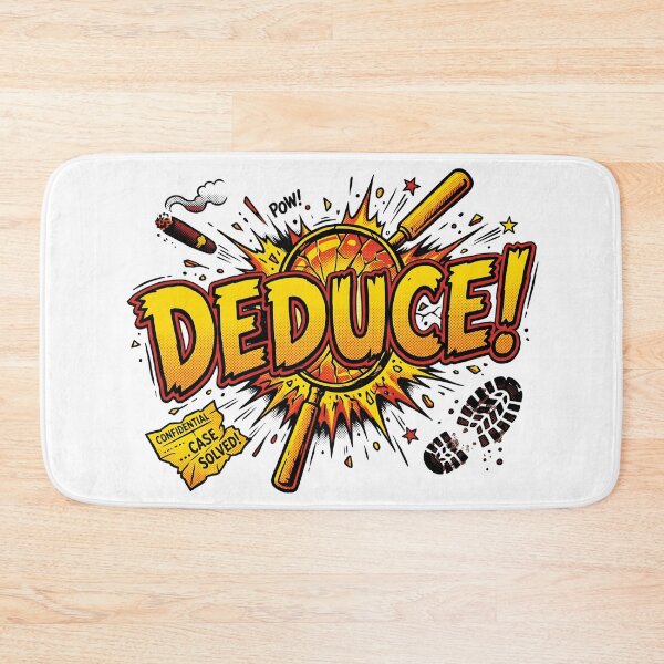 Item preview, Deduce Case Solved Comic Pop Art Sherlock Holmes Graphic designed and sold by Fenay Designs.