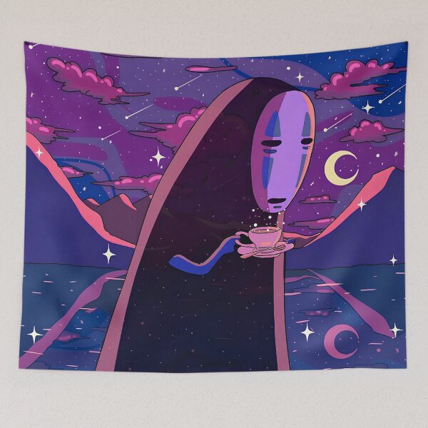 Item preview,  Cute kawaii art no [[faces]]  -%[ghiblis]%- drink tea aways  designed and sold by ITsyxuanart.