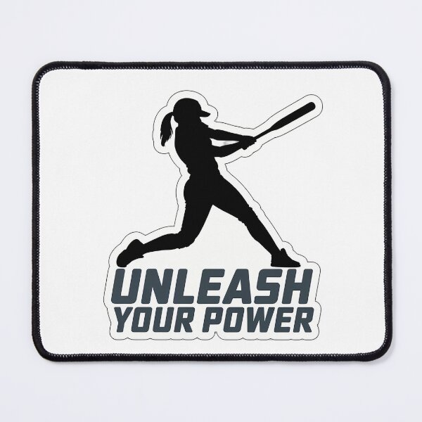 Item preview, Unleash Your Power Softball Silhouette designed and sold by NiftyWrx.