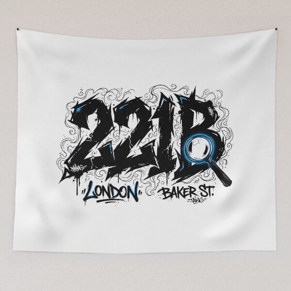 Item preview, 221B Baker St London Sherlock Holmes Graffiti Art designed and sold by Fenay Designs.