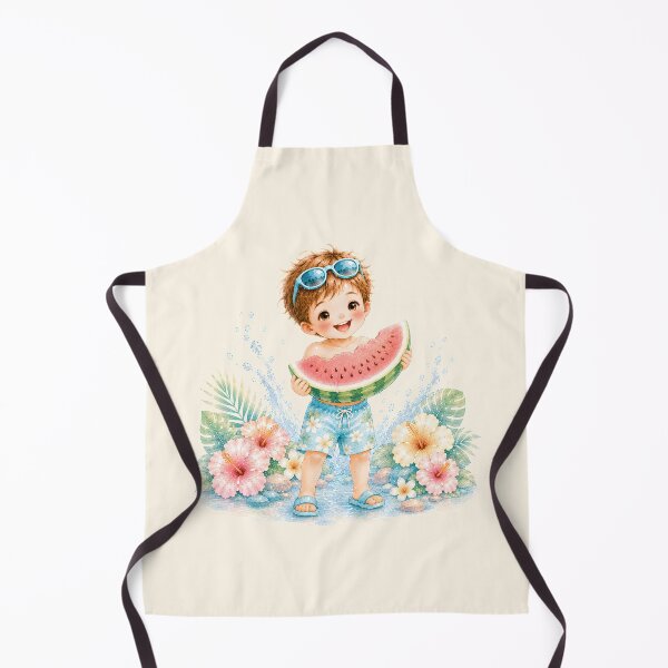 Item preview, Cute Summer Watermelon Boy | Tropical Beach Kawaii Illustration designed and sold by looplandger.