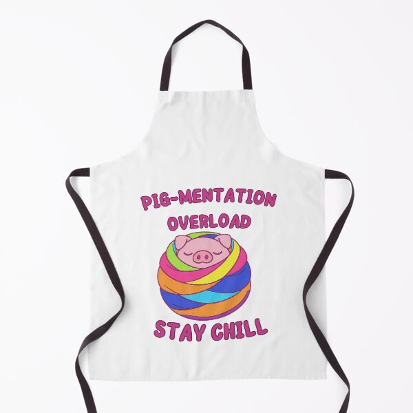 Item preview, Pigmentation Overload Stay Chill Funny Rainbow Pig Pun designed and sold by Inka Moon Design.