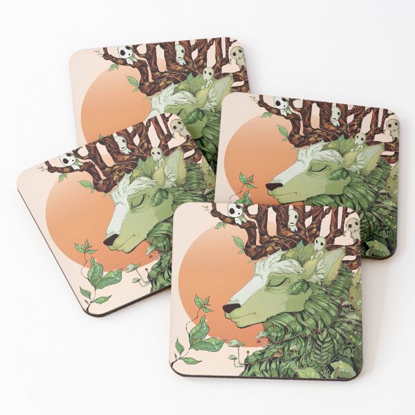 Item preview,  Cute kawaii spirits deer [[kiki's]] -%[ghiblis]%- hide aways on forest designed and sold by ITsyxuanart.