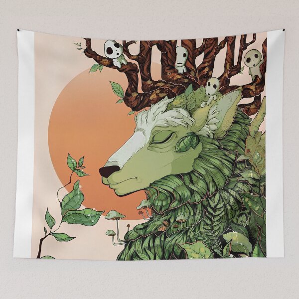 Item preview,  Cute kawaii spirits deer [[kiki's]] -%[ghiblis]%- hide aways on forest designed and sold by ITsyxuanart.
