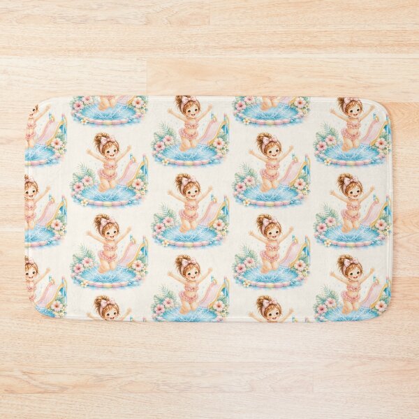 Item preview, Cute Summer Splash Girl | Water Slide Tropical Kawaii Illustration designed and sold by looplandger.