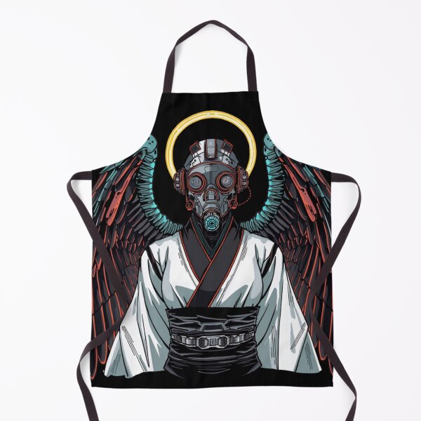 Item preview, Fallen Saint — Cyberpunk Angel with Gas Mask, Wings and Kimono designed and sold by kummo-0319.