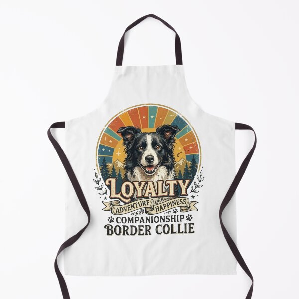 Item preview, Border Collie Retro Vintage - Loyalty Adventure Happiness Dog designed and sold by 88 Design.