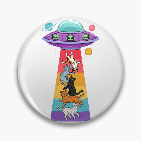Item preview, UFO Cat Abduction — Alien Spaceship Beam Funny Space Cat T-Shirt V4 designed and sold by DarylWelsh2024.