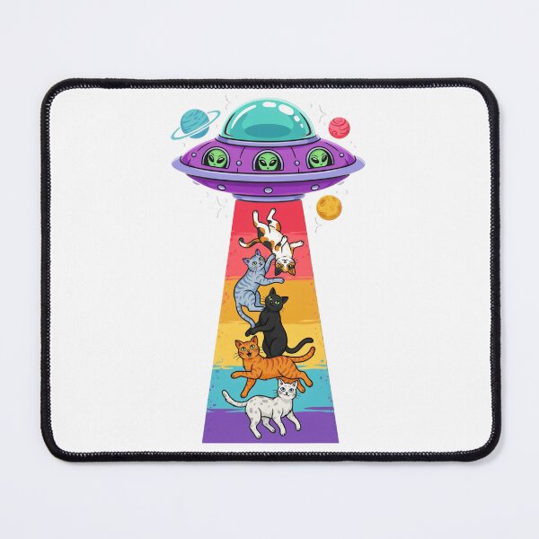 Item preview, UFO Cat Abduction — Alien Spaceship Beam Funny Space Cat T-Shirt V4 designed and sold by DarylWelsh2024.