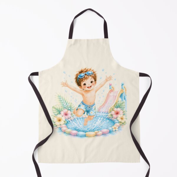 Item preview, Cute Summer Splash Boy | Water Slide Tropical Kawaii Illustration designed and sold by looplandger.