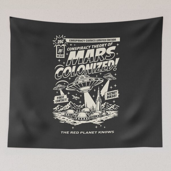 Item preview, Conspiracy Theory of Mars Colonized - Vintage Cream designed and sold by VoglR.