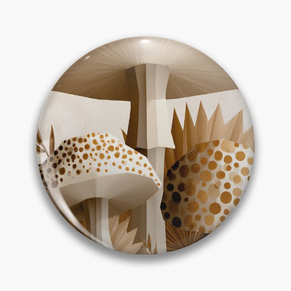 Item preview, Boho Geometric Mushroom — Large Minimalist Cottagecore Print designed and sold by daila70.