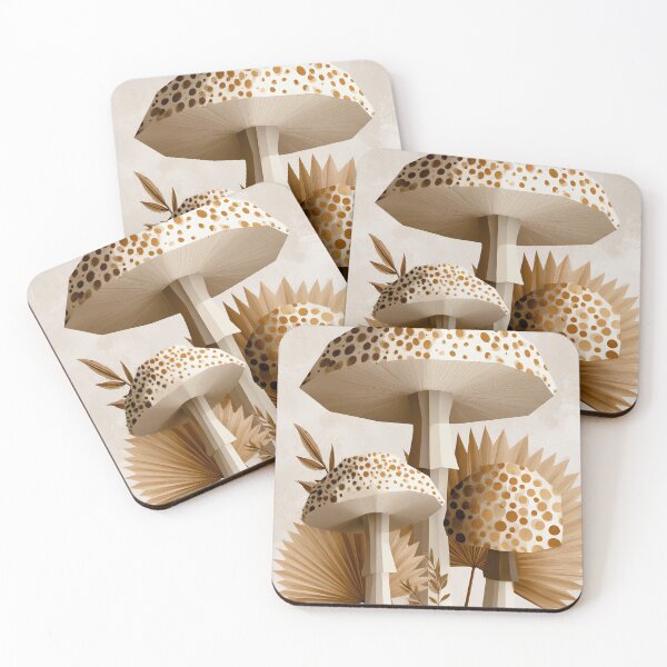 Item preview, Boho Geometric Mushroom — Large Minimalist Cottagecore Print designed and sold by daila70.
