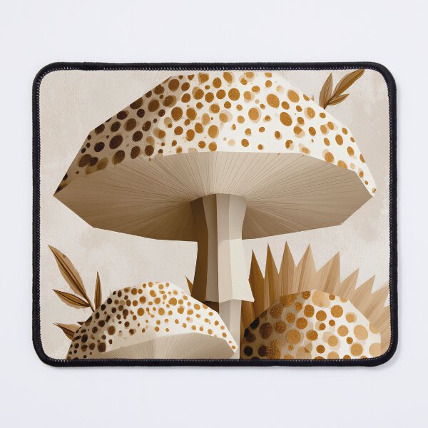 Item preview, Boho Geometric Mushroom — Large Minimalist Cottagecore Print designed and sold by daila70.