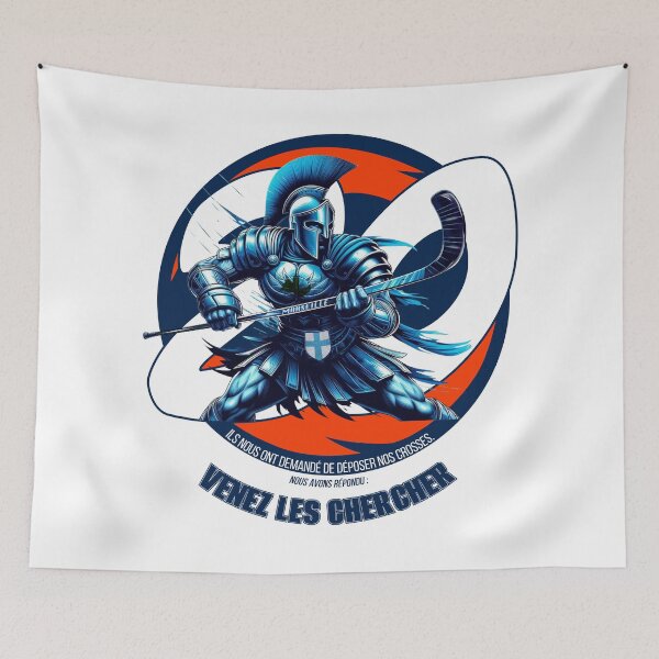Item preview, Marseille Hockey Spartan Warrior Blue Armor Design designed and sold by Bobraiis.