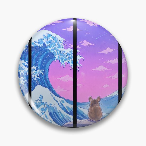 Item preview, Funny Mouse Japanese Kanagawa Wave Vapor Japan Boys Girls Kids designed and sold by FurryHavenPH.