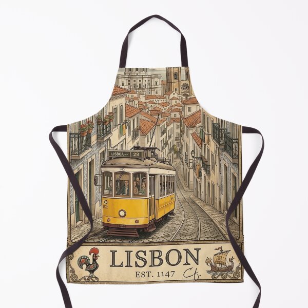 Item preview, Vintage Lisbon Travel - Retro Yellow Tram 28 Alfama Est 1147 designed and sold by CharaFei.Art.