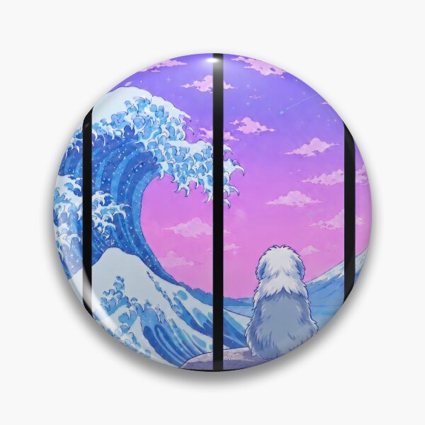 Item preview, Funny Old English Sheepdog Japanese Kanagawa Wave Vapor Japan Boys Girls Kids designed and sold by FurryHavenPH.