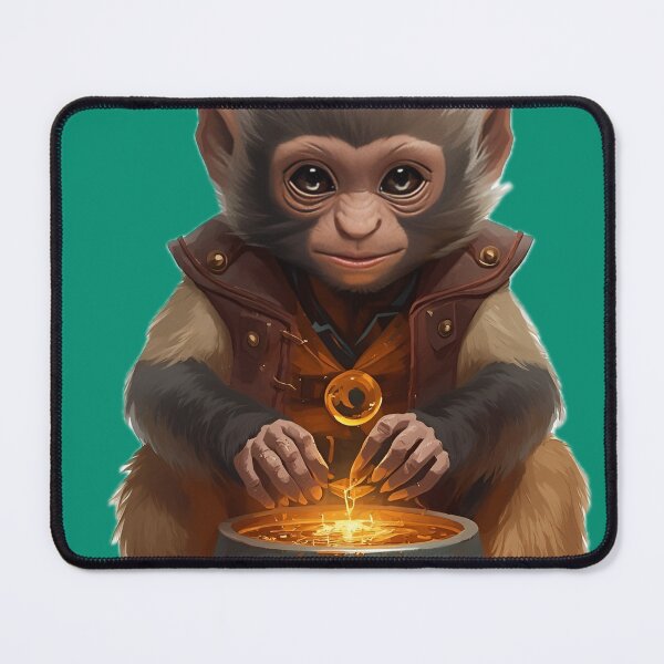 Item preview, The Little Capuchin Monkey Alchemist Fantasy Art designed and sold by BarkAndArt.