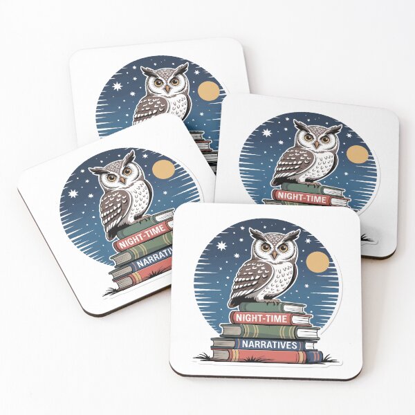 Item preview, Night-time narratives owl book quote designed and sold by NiftyWrx.
