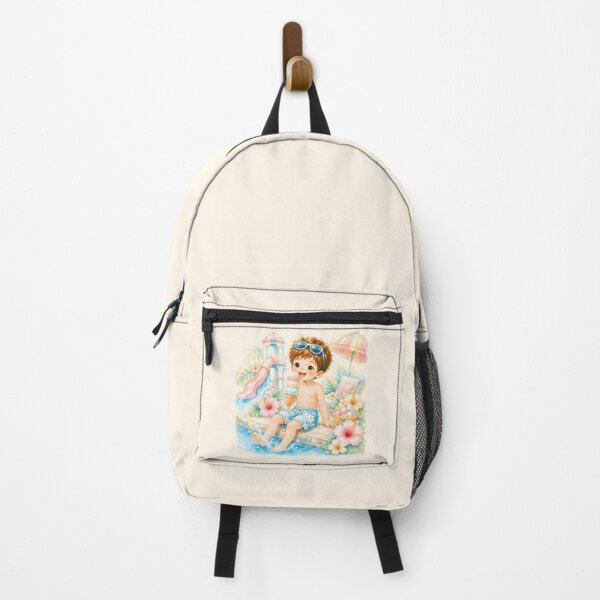 Item preview, Cute Summer Ice Cream Boy | Tropical Poolside Kawaii Illustration designed and sold by looplandger.