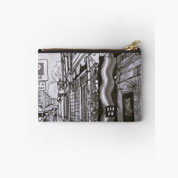 Item preview, Louisenstraße Dresden Neustadt – Black and white ink urban sketch designed and sold by UMA Urban Sketch.