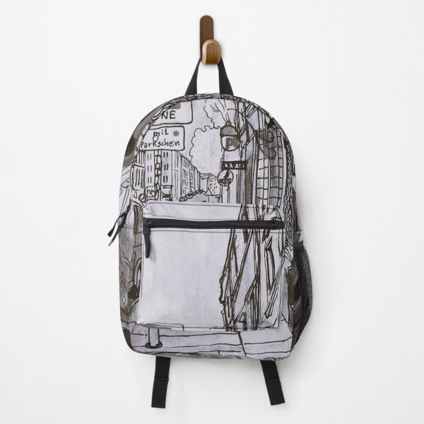 Item preview, Louisenstraße Dresden Neustadt – Black and white ink urban sketch designed and sold by UMA Urban Sketch.