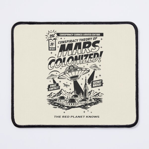 Item preview, Conspiracy Theory of Mars Colonized - Charcoal Black designed and sold by VoglR.