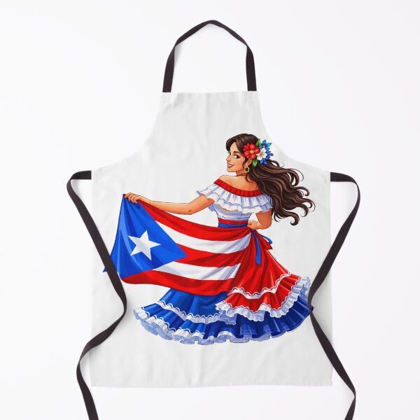 Item preview, Bailando con trajes tradicionales puertorriqueños con la bandera de Puerto Rico designed and sold by ryanapples2.