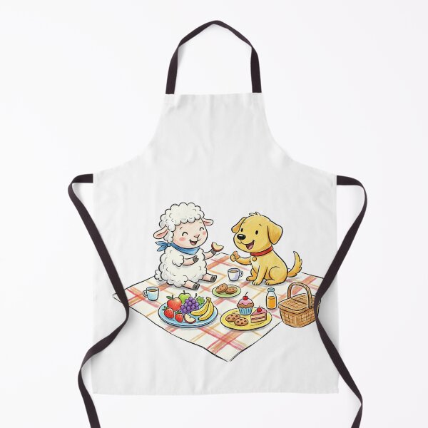 Item preview, Cute Dog and Sheep Picnic - Happy Sweet Treats Time designed and sold by TaiwanMemory.