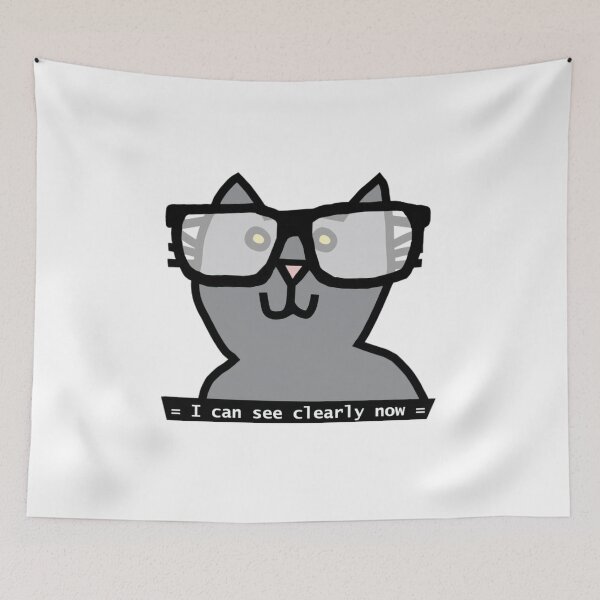 Item preview, Funny Cat With Glasses Nerd Kitty Classic T-Shirt designed and sold by RRMadeArt.