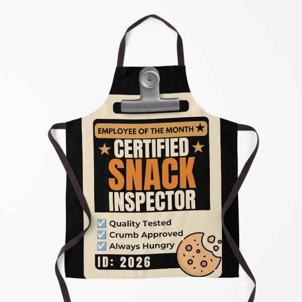 Item preview, Certified Snack Inspector Funny Food Lover Employee Badge T-Shirt designed and sold by Uvclick.