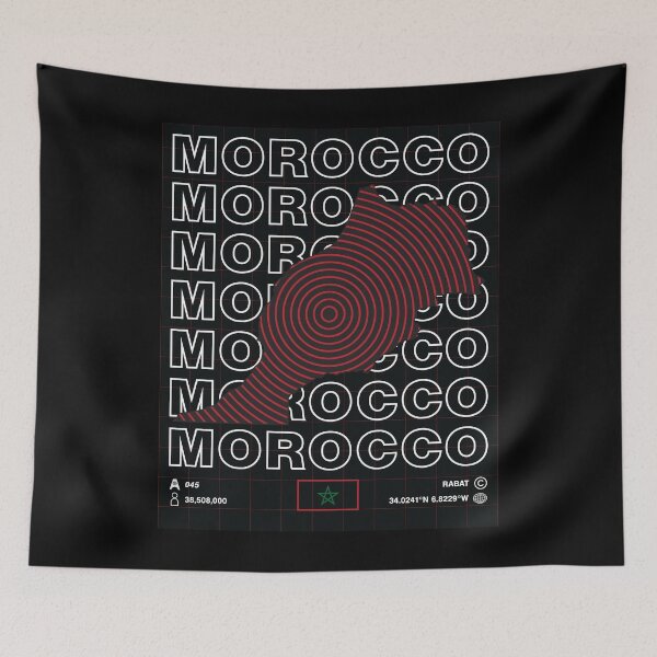 Item preview, Morocco Minimal Map designed and sold by Atlas-Array.