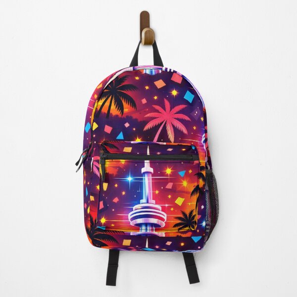 Item preview, Tropical Toronto – Neon CN Tower Pattern (XL Edition) designed and sold by SachaMuru.