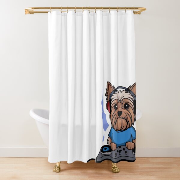 Item preview, DJ Yorkshire Terrier with 'Drop the Beat' Text designed and sold by NiftyWrx.