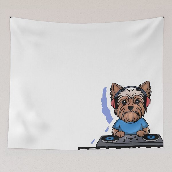 Item preview, DJ Yorkshire Terrier with 'Drop the Beat' Text designed and sold by NiftyWrx.