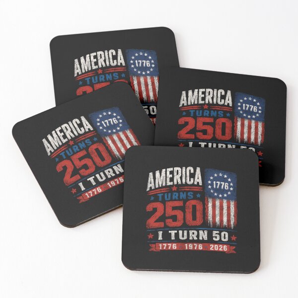 Item preview, America Turns 250 I Turn 50 American Patriot Birthday 2026 designed and sold by RetroMini2026.