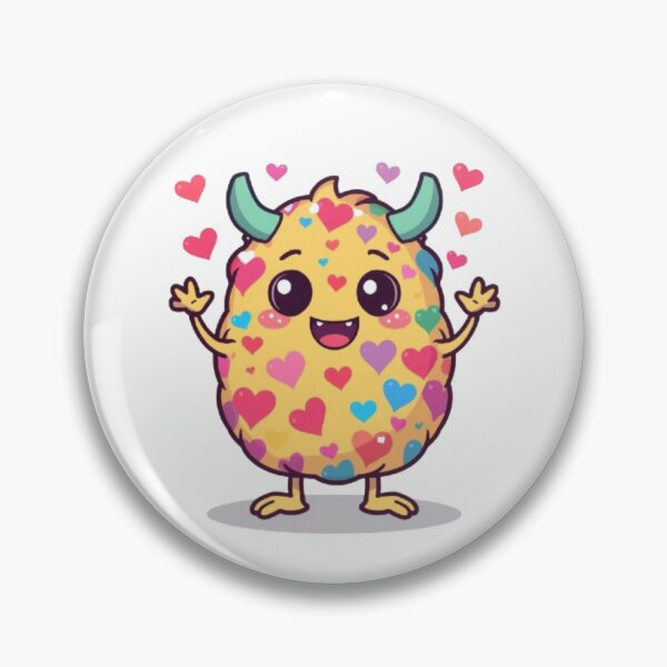 Item preview, Rainbow Heart Monster Kawaii Sticker designed and sold by Stylestickers55.