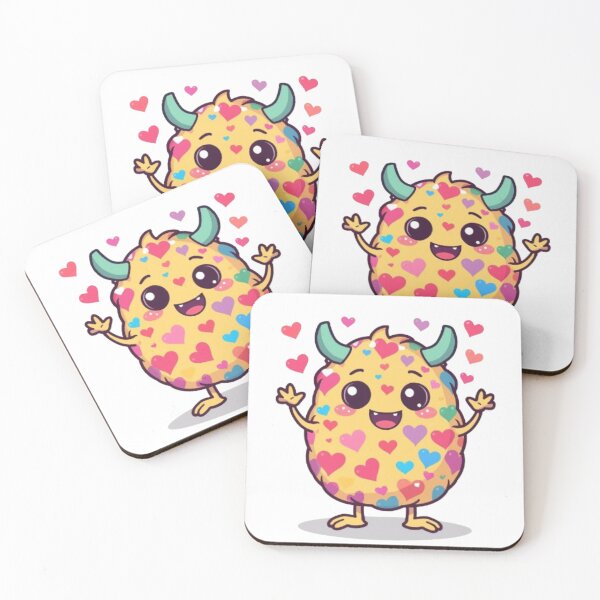 Item preview, Rainbow Heart Monster Kawaii Sticker designed and sold by Stylestickers55.