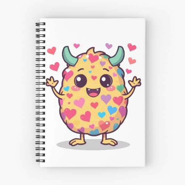 Item preview, Rainbow Heart Monster Kawaii Sticker designed and sold by Stylestickers55.