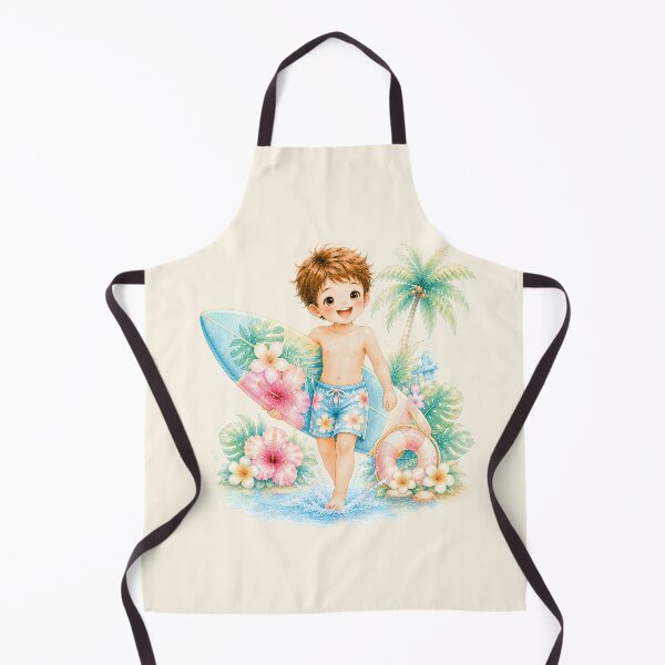 Item preview, Cute Summer Surf Boy | Tropical Beach Kawaii Illustration designed and sold by looplandger.