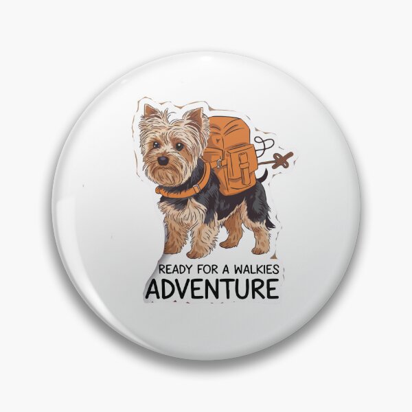 Item preview, Adventurous Yorkie with Backpack designed and sold by NiftyWrx.