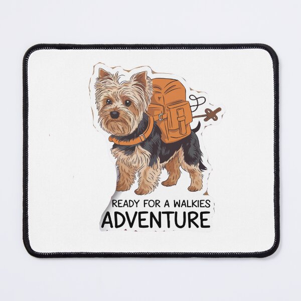 Item preview, Adventurous Yorkie with Backpack designed and sold by NiftyWrx.