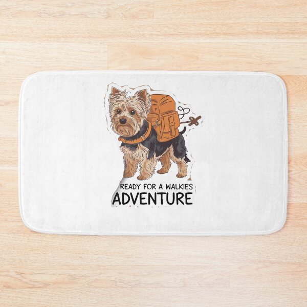 Item preview, Adventurous Yorkie with Backpack designed and sold by NiftyWrx.