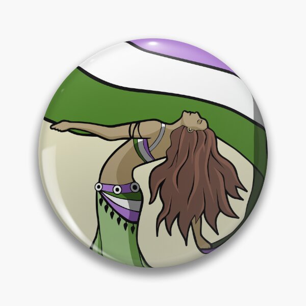 Item preview, Genderqueer Belly Dancer with Veil designed and sold by Kristi Branch Art & Design.
