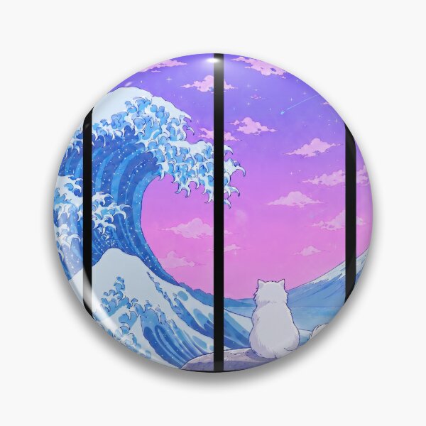 Item preview, Funny Persian Cat Japanese Kanagawa Wave Vapor Japan Boys Girls Kids designed and sold by FurryHavenPH.