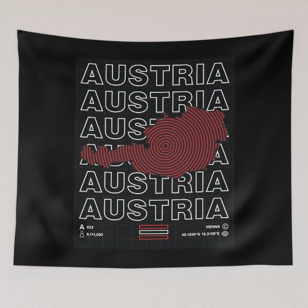 Item preview, Mapa minimalista de Austria designed and sold by Atlas-Array.