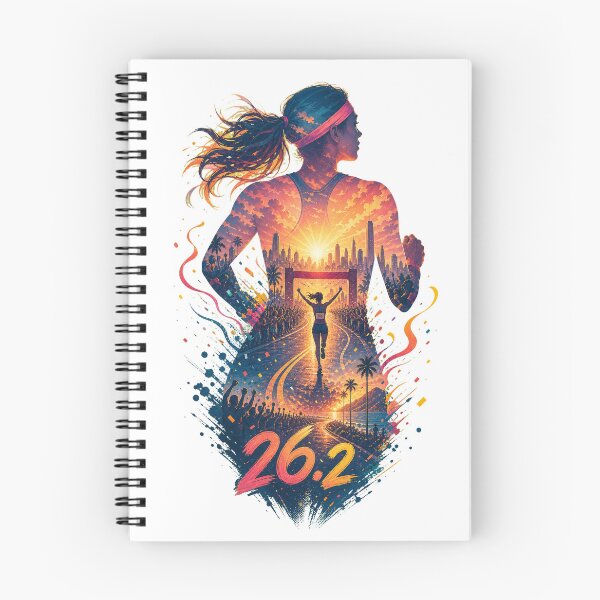 Item preview, Diseño de doble exposición para corredores de maratón de 26,2 millas designed and sold by CatalystAI.