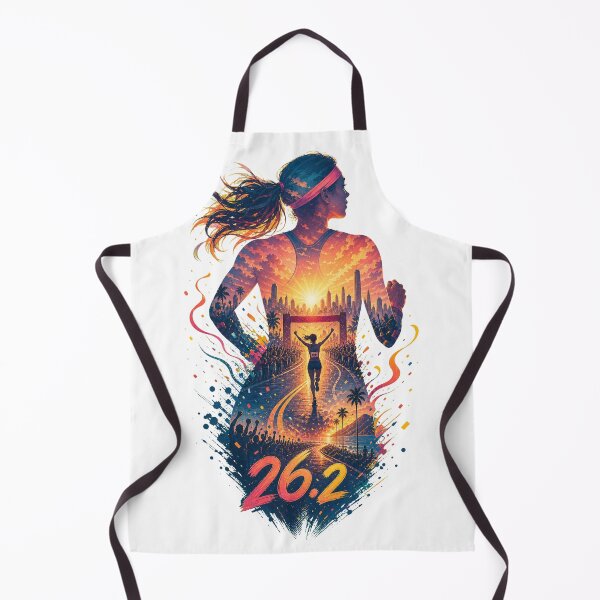 Item preview, 26.2 Marathon Runner Double Exposure Running Design designed and sold by CatalystAI.