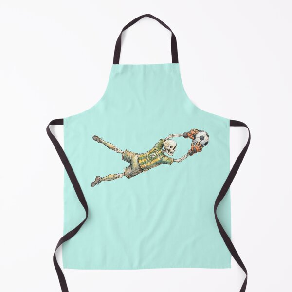 Item preview, Watercolor Skeleton Soccer Goalkeeper Flying Goal Save Art designed and sold by BreezifyDesignStudio.